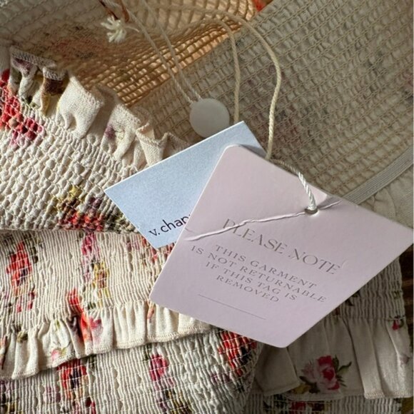 NWT V. Chapman “Linnea” Midi Skirt in Natural Dainty Floral Sz 0 - Picture 10 of 13